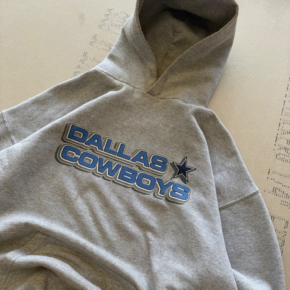 NFL Dallas Cowboys Gray Hoodie with Blue Logo